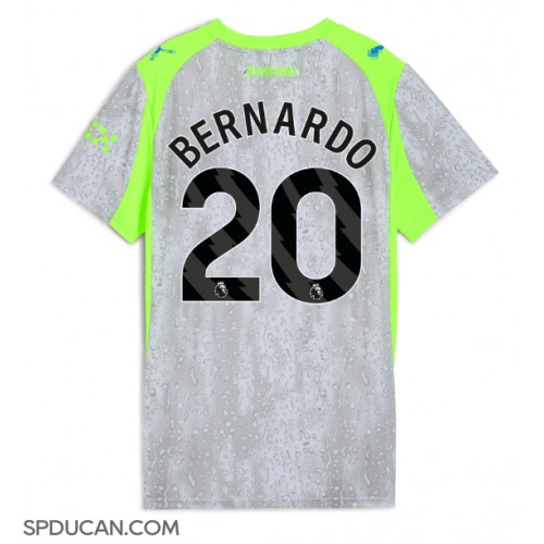 Zenski Nogometni Dres Manchester City Bernardo Silva #20 Rezervni 2025-26 Kratak Rukav Zenski Nogometni Dres Manchester City Bernardo Silva #20 Rezervni 2025-26 Kratak Rukav